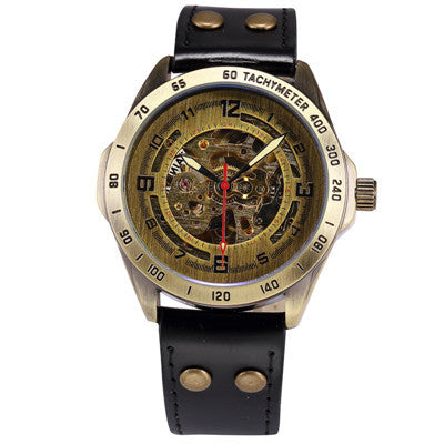 Foreign Trade Hot Sale Men'S Fashion Hollow Watch, Antique Automatic Mechanical Watch