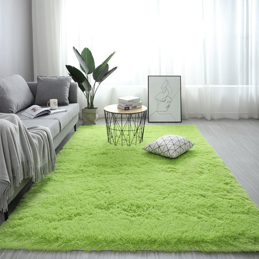Nordic Fluffy Living Room Carpet Plush Tie Dyeing Bedroom Bedside Carpet Thick Lounge Floor Rugs Velvet Mat Home Decor