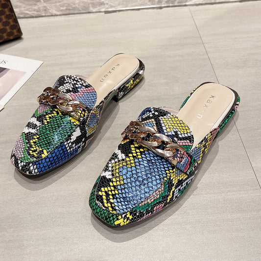 Half Cool Slippers Women's Shoes Summer New National Wind