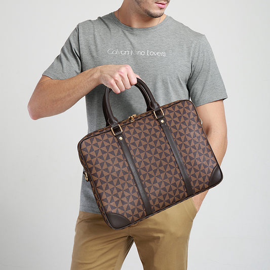Printed  Business Briefcase Laptop Men/Women Bag Trendy One Shoulder Messenger.