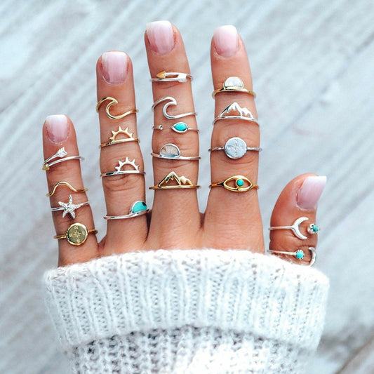 19 pieces / set of women's rings