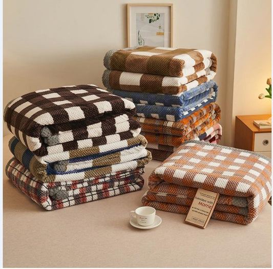 New Soft Thickened Warm Plush Handmade warm Blanket for Couch Bed